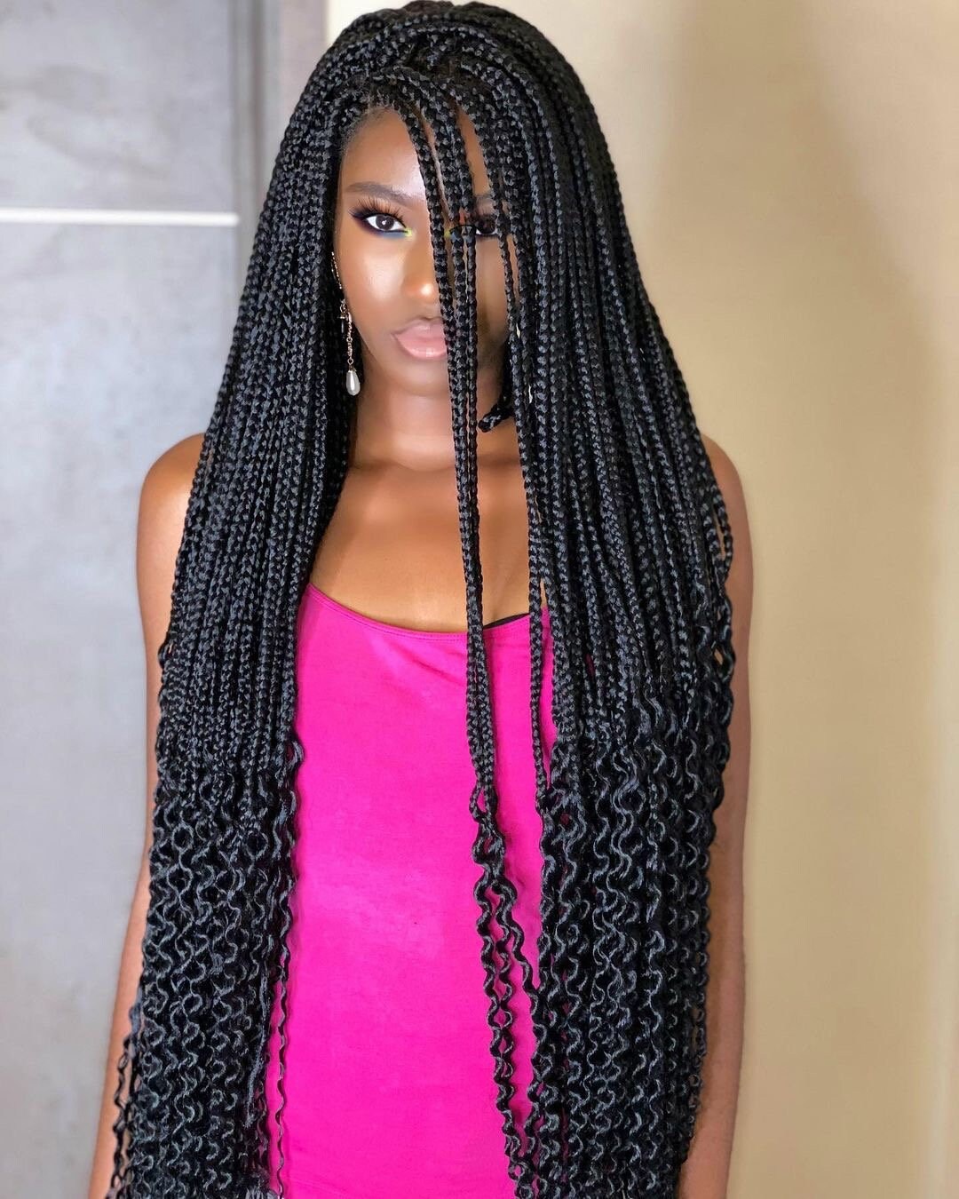 Box Braid Wig Goddess Braid Wig Knotless Braids Wig for - Etsy