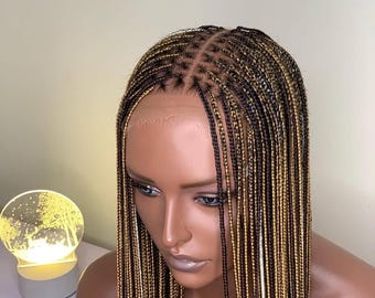 Knotless braided wig, Knotless braids wig, Full lace wig, Realistic braid wig, Box braid wig, Knotless box braid wig, Wig for black women