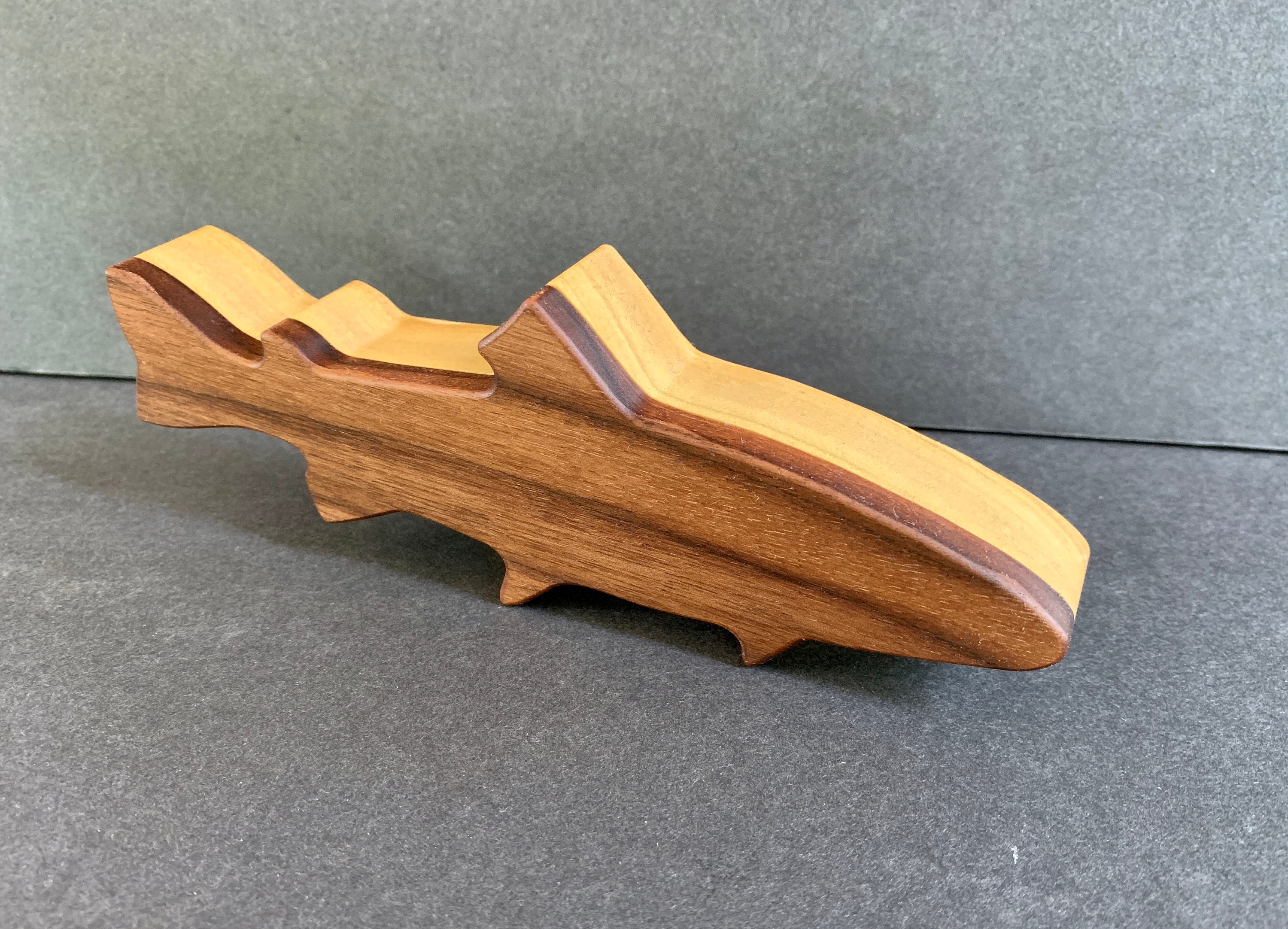 Trout Fish Wooden Fishing Lure Trinket Box Etsy