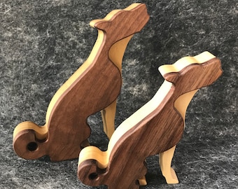 Basenji Jewelry Trinket Keepsake Box Black Walnut Poplar Wood