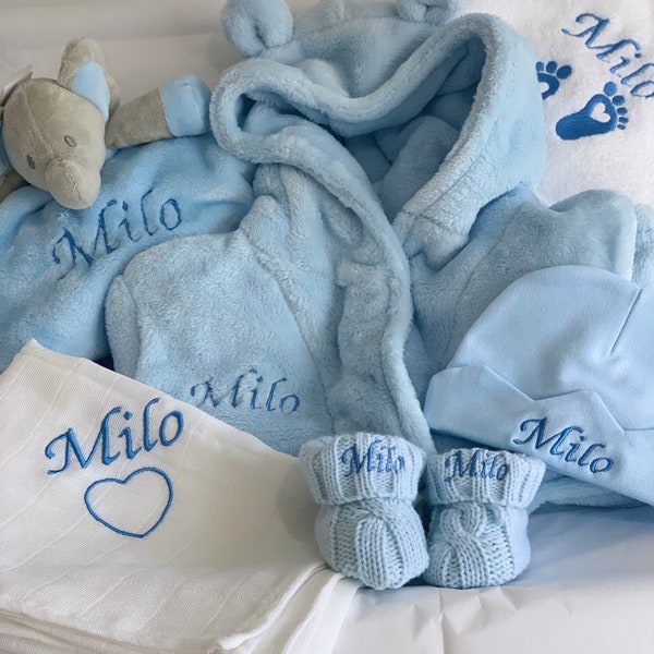 luxury hamper,newborn gift, gift hamper  , personalised baby bundle  keepsake ,embroidered gowns 0-6 months , embroidered comforter