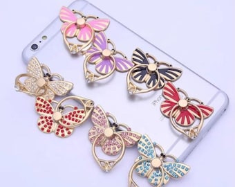 Butterfly Ring Pop Up Phone Holder Stand