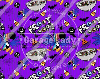 Spooky Cereal Seamless file, Fruit Cereal Seamless, Hand drawn Seamless, Halloween Seamless designs for fabric,