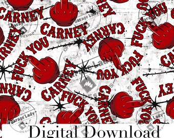 Fuck Carney Seamless Pattern, F Carney Digital File