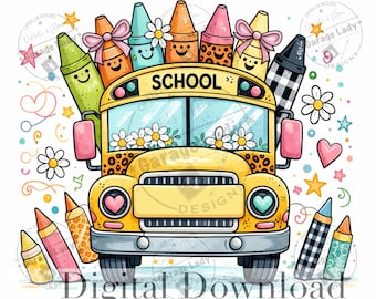 School Bus Sublimation Design, Teacher Mousepad PNG (Digital Download)