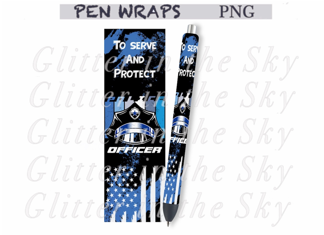 Law Enforcement Pen Wraps, Police Pen Wraps, Back the Blue, Inkjoy