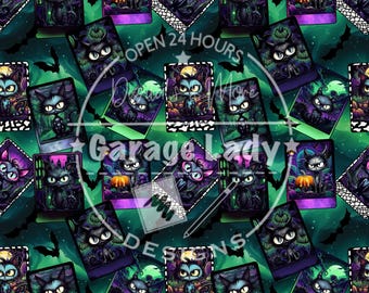 Halloween Seamless file, Halloween Cats Seamless, Seamless designs for fabric, Digital Paper
