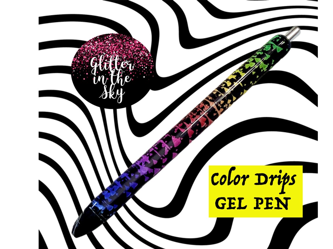 Color Drip Gel Pen Refillable Pens Custom Pens Inkjoy Etsy