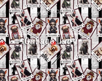 Halloween Seamless file, Halloween Dogs Seamless, Seamless designs for fabric, Digital Paper