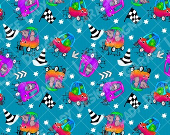 Cozy Car Seamless file, Elephant Seamless, Safari Seamless File, Sublimation, Seamless pattern for fabric, Digital Paper