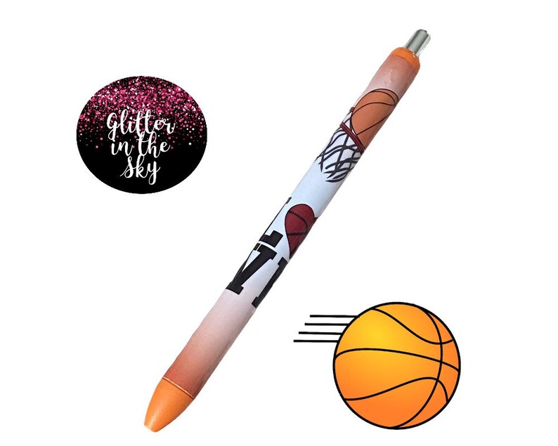 Basketball Gel Pen Basketball Pen Sports Pens Custom Pens Etsy