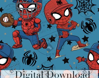 Baseball Seamless Pattern, Boys Fabric Design, Seamless Designs for Boys