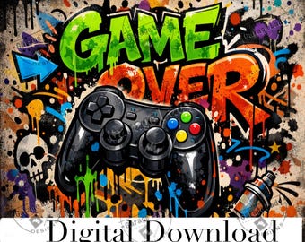 Sublimation Mousepad, Gaming Mousepad, Video Gamer PNG, Game over remote