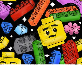 Building Blocks Seamless file, Boys Seamless Patterns, Hand drawn Seamless,