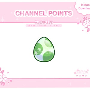 Yoshi Egg Channel Point Emote for Twitch | Twitch Channel Point Icon | Twitch Emotes | Stream Emotes | discord