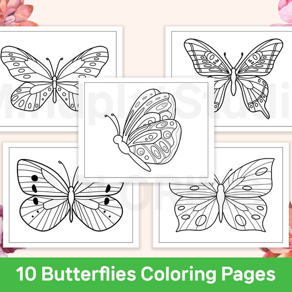 10 Captivating Butterfly Coloring Pages with Christmas Cheer
