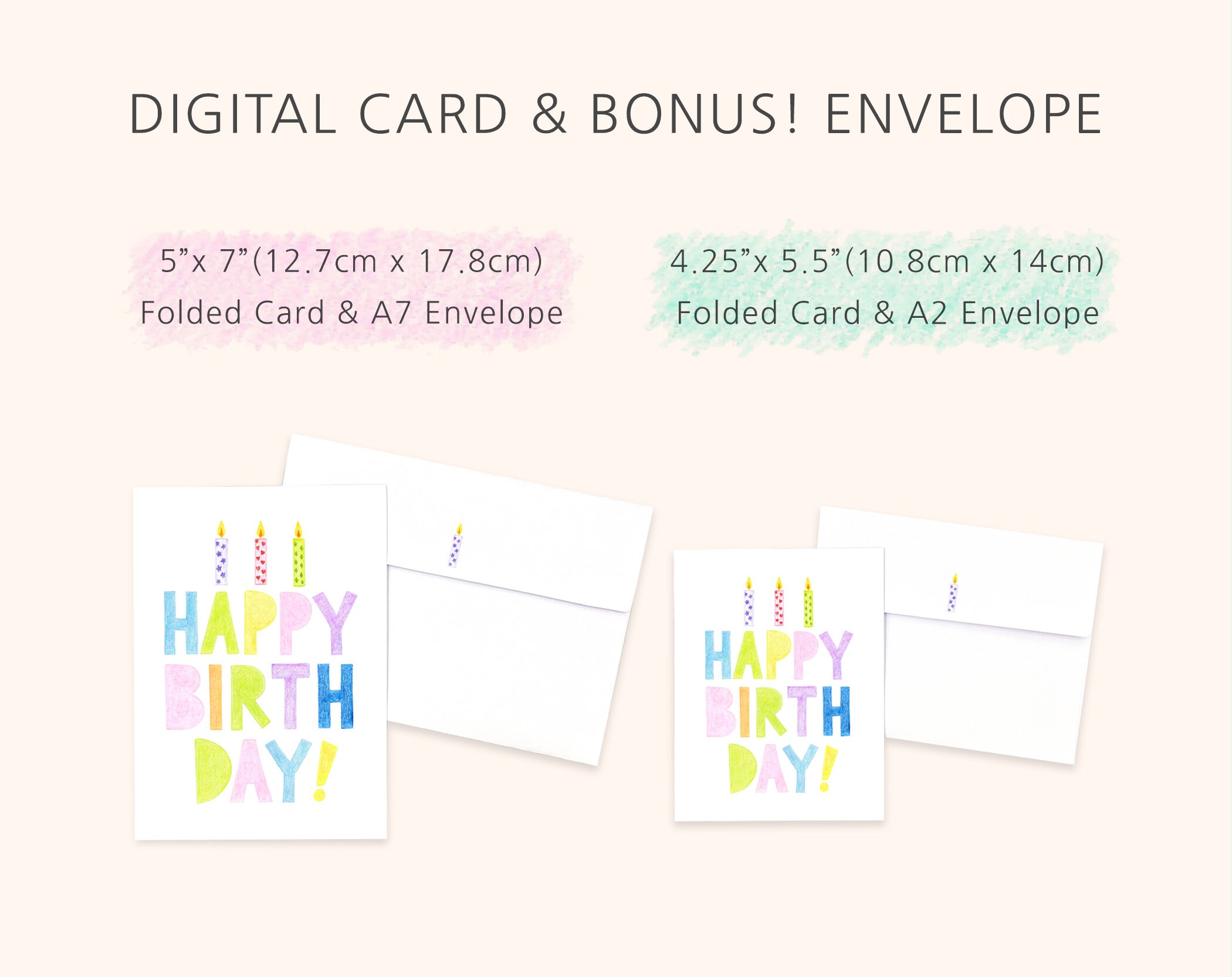 Printable Birthday Card Envelope Template Candle Birthday Etsy Printable Birthday Card Envelope Template Candle Birthday Etsy