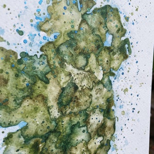 Ireland Map Watercolour print with Handpainted detail. Perfect for home, bar, celebration, Christmas, birthday gift image 4