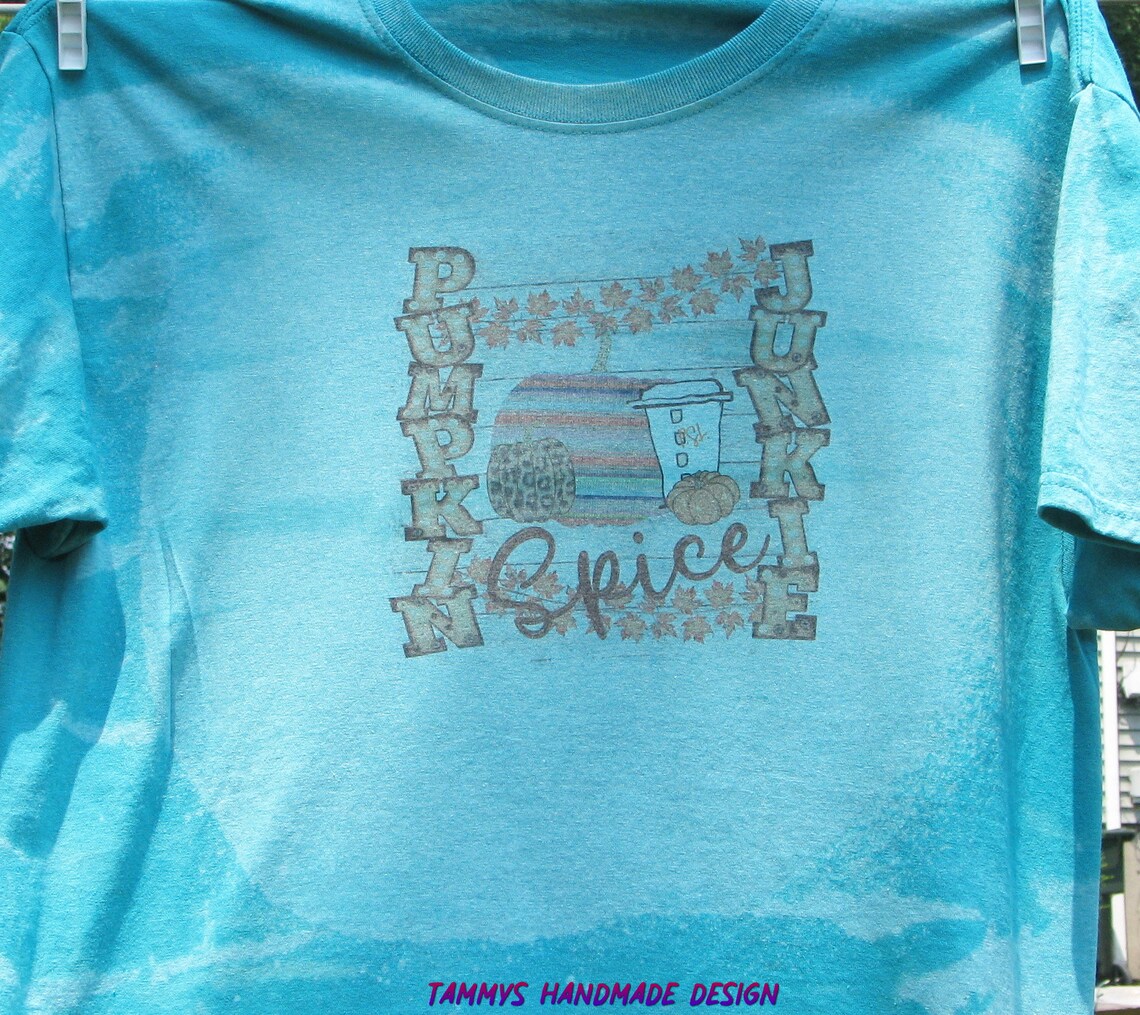 Pumpkin Spice Junkie L Sublimation 50/50 Blend Cotton Etsy
