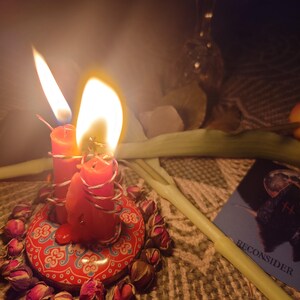 LOVE Candle SPELL Romance Ritual - ATTRACT obsession Reunite Domination Magnetism Energy Reading image 3