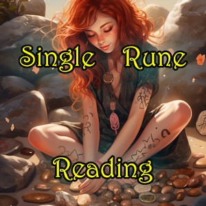 RUNENLESEN - 1 Rune - Blindes Lesen - Einzelrune - Psychisches Medium - Glück, Zukunft, Tarotkartenleser, Kristallkugel