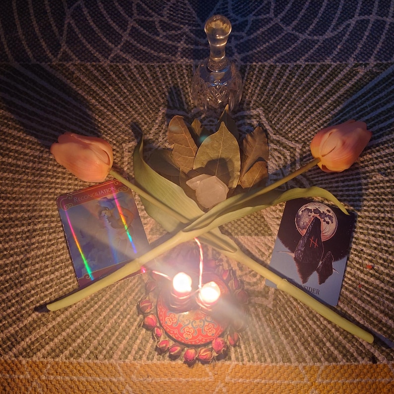 LOVE Candle SPELL Romance Ritual - ATTRACT obsession Reunite Domination Magnetism Energy Reading image 2