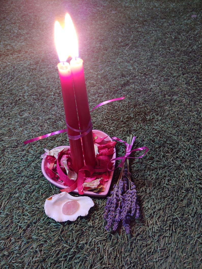 LOVE Candle SPELL Romance Ritual - ATTRACT obsession Reunite Domination Magnetism Energy Reading image 8