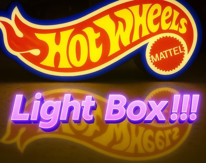 Featured listing image: Hot Wheels LED Light Box, Dimmable LED 3D Printed Light Box with Dimming USB Powered lights! Awesome Light for Hot Wheels Collector!!!