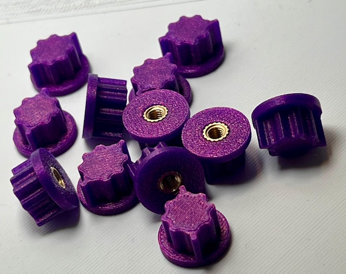 Featured listing image: RC Body Mount Nuts- 12 Pack Thumbscrew for mounting RC body. ZeeZ NutZ-Many colors to choose from!! Pack of 12! Mix and Match