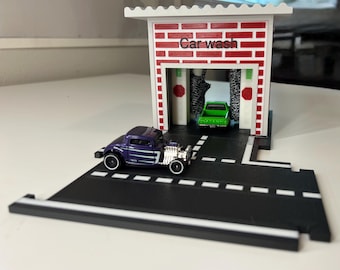 1/64 Scale Car Wash Diorama: 3D Printed Diecast Display