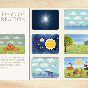 Sonntagsschule Printable Creation Pre-k Busy Book Montessori Christian Homeschool Sinnesspiel Sofortiger Download