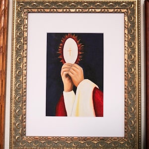 Eucharist Print of Original Painting - Catholic Christian Artwork Print