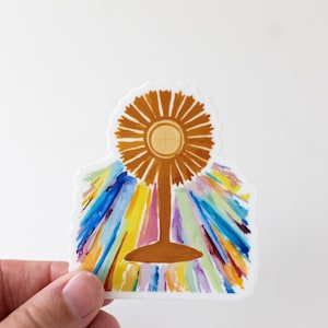 Monstrans-sticker katholieke christelijke waterdichte vaatwasmachinebestendige vinylsticker afbeelding 1