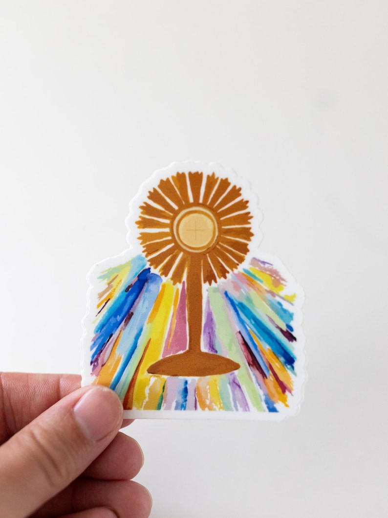 Monstrans-sticker katholieke christelijke waterdichte vaatwasmachinebestendige vinylsticker afbeelding 1