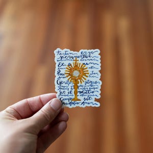 Pegatina de custodia: diseño de pegatina de arte católico perfecto para la Primera Comunión, Navidad, Pascua, Confirmación o para un amigo católico. imagen 6