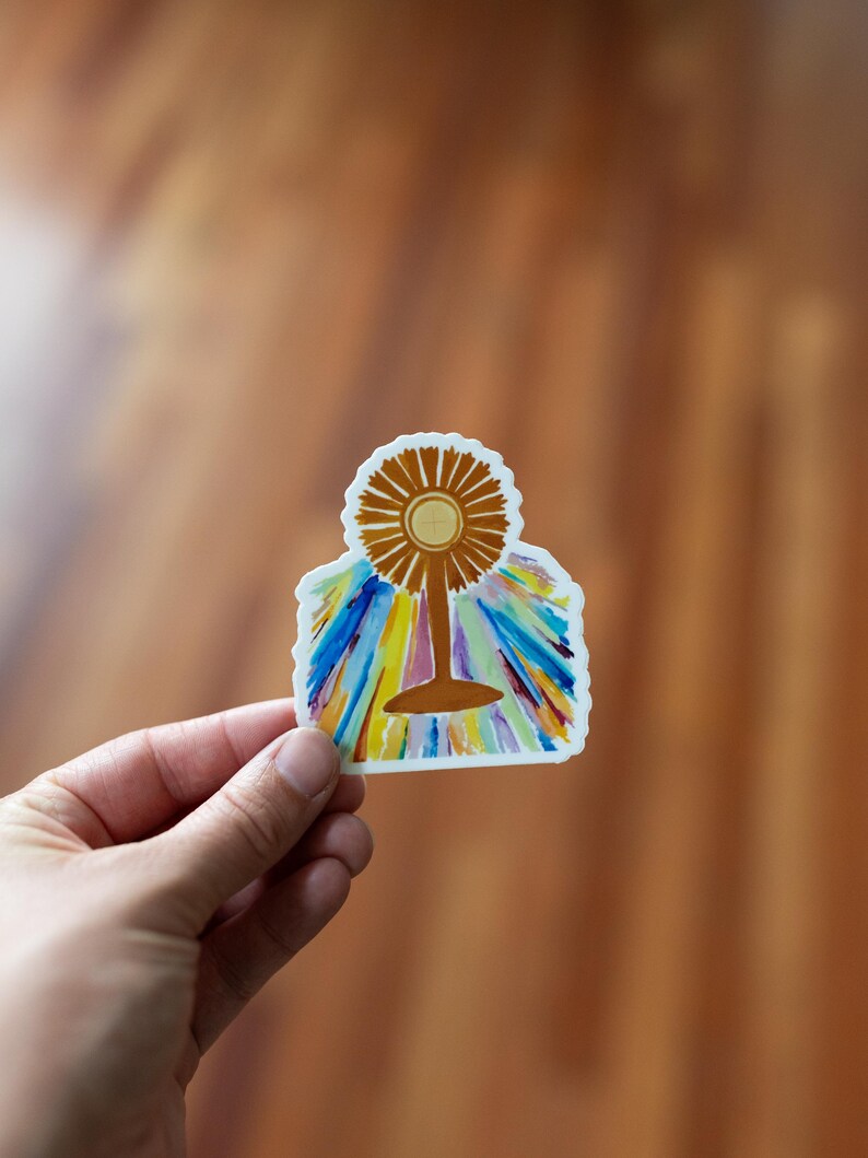 Monstrans-sticker katholieke christelijke waterdichte vaatwasmachinebestendige vinylsticker afbeelding 3