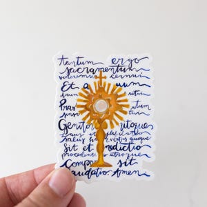 Pegatina de custodia: diseño de pegatina de arte católico perfecto para la Primera Comunión, Navidad, Pascua, Confirmación o para un amigo católico. imagen 1