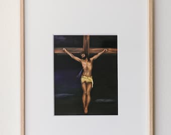 Crucifixion Print of Original Painting - Christian Catholic Artwork Art Print