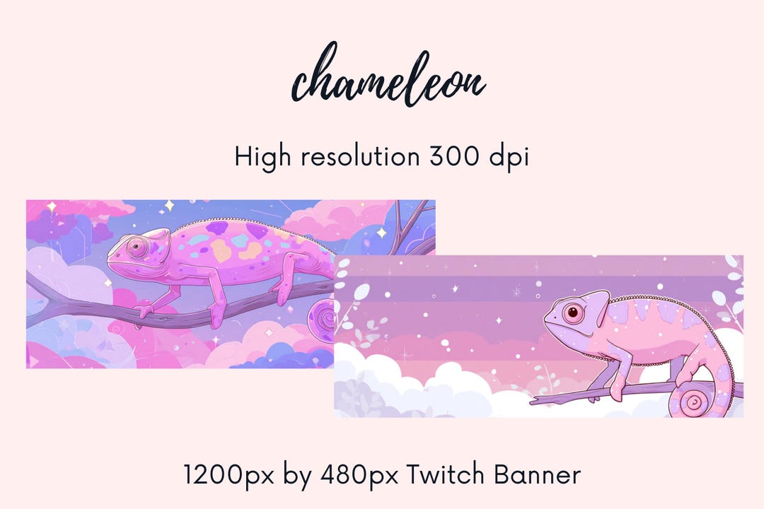 Chameleon Twitch Banner| Twitch Background| | Twitch Profile ...