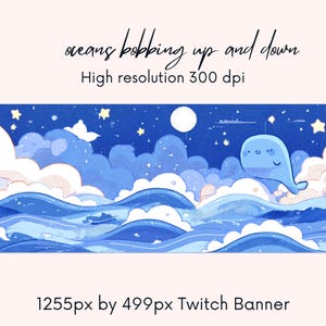 Ocean Twitch Banner| Cute Twitch Banner| twitch background| | twitch profile |thunderstormy view| purple | twitch banner| Instant Download