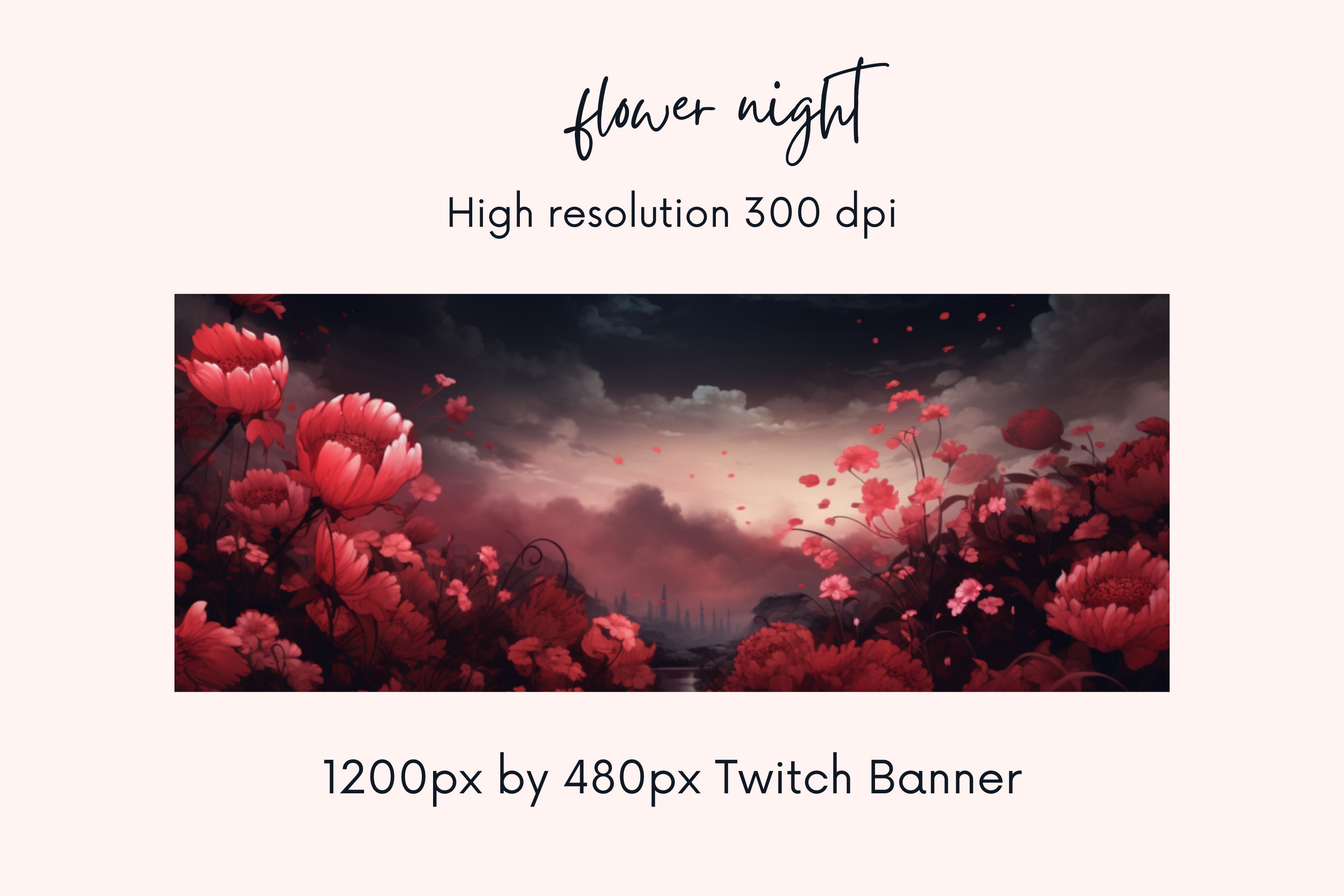 Purple Roses Banner Animation Flowers Twitch Banner| Twitch Background| | Twitch Profile ...