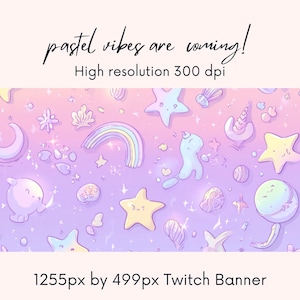 Pastell Twitch Banner | Süßes Twitch Banner| zuckender Hintergrund | | Twitch Profil |Gewitteransicht| lila | zuckender Banner |