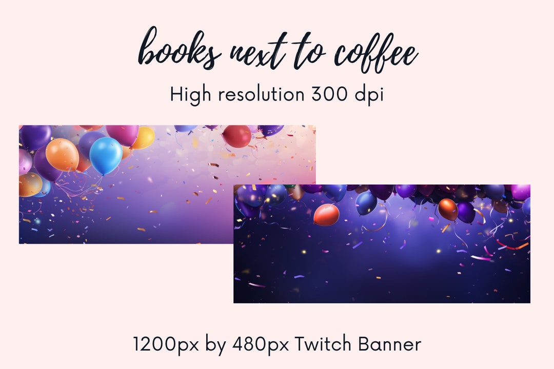 Birthday Twitch Banner Twitch Background Multicolor Gradient Cute Panda