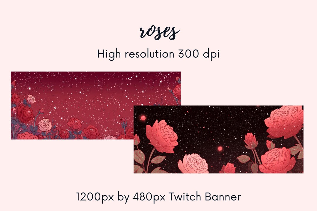 Roses Twitch Banner| Twitch Background| | Twitch Profile |thunderstormy ...