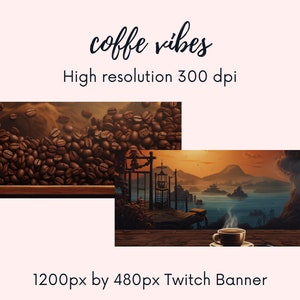 Twitch Banner| twitch background| multicolor gradient| coffee | twitch profile banner| Instant Download
