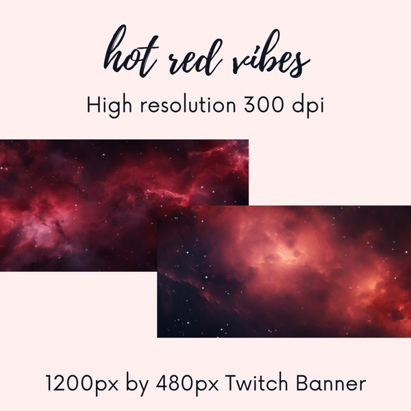 Red Twitch Banner| seamless hearts |twitch background|  twitch banner background | twitch profile | twitch banner| Instant Download