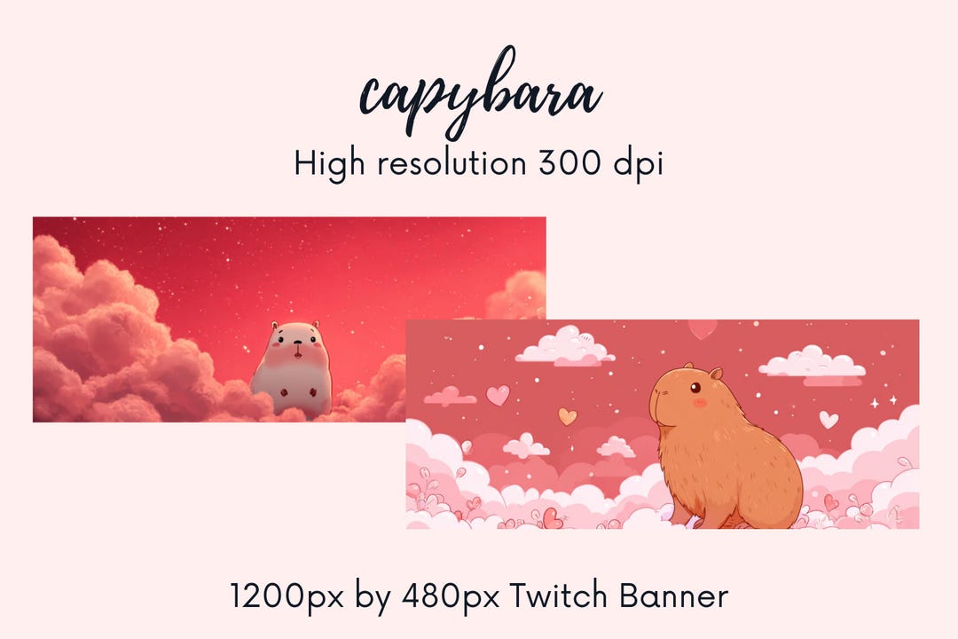 Capybara Twitch Banner| Twitch Background| | Twitch Profile ...