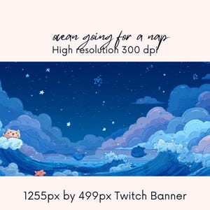 Wave Twitch Banner| Cute Twitch Banner| twitch background| | twitch profile |thunderstormy view| purple | twitch banner| Instant Download