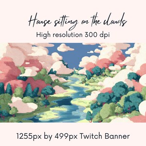 Feld Twitch Banner | Süßes Twitch Banner| zuckender Hintergrund | | Twitch Profil |Gewitteransicht| lila | zuckender Banner |