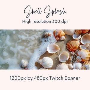 Beach Twitch Banner| twitch background| | twitch profile |thunderstormy view| purple | twitch banner| Instant Download| shell